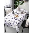 thumbnail image 6 of Purple Grey Botanical Table Cloth, Waterproof Tablecloth for Rectangle Tables, Watercolor Spring Floral Summer Leaf Reusable Washable Fabric Table Cover for Restaurant Kitchen Dining Tables 54"x108", 6 of 9