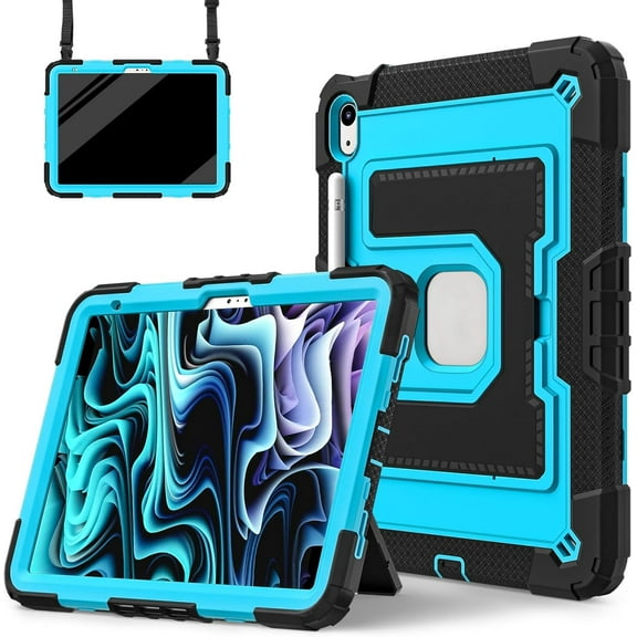 REQO Case Suitable for iPad (A16) 11th Gen 11 Inch 2025, iPad 10th Gen 10.9 inch 2022- Fully-Body Rugged Heavy Duty Protective Case with Built-in Kickstand