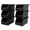 Black, variant on ReadySpace Large Plastic Storage Bins, Stackable Organizer, Clear, 6 Pack
