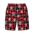 thumbnail image 4 of Lsque Mens Swim Trunks Buffalo Plaid Snowflakes Pattern - Bathing Suit Compression Liner - Beach Swim Shorts Swimwear - (S-3XL) - Stretch Quick Dry -Small, 4 of 9