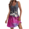 thumbnail image 1 of Vestidos de Verano con Cuello en V para Mujeres 2025 Casual con Bolsillos Boho Beach Camisetas Vestido Tanque Suelto, 1 of 7