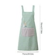 thumbnail image 3 of SLYNSHome Floral Aprons with Pocket,Womens Aprons Waterproof Adjustable Cooking Aprons for Kitchen Gardening and Salon - Green, 3 of 6