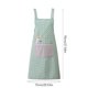 thumbnail image 3 of Flower Print Polyester Apron Waterproof Oil Resistants Kitchen Apron For Cooking Baking Cleaning Adjustable Neck Strap, 3 of 6