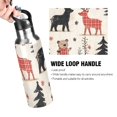 thumbnail image 4 of Yayeee 20oz Insulated Water Bottle Double Wall Stainless Steel with Flip Straw Lid, Retro Christmas Forest, 4 of 7