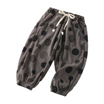 Children's Retro Loose Pants Spring And Autumn Style Casual Pants For Boys Casual Pants For Girls Warm Fuzzy for 5-6 Years