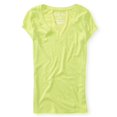 thumbnail image 1 of Aeropostale - Camiseta básica con cuello en V para mujer, color amarillo, XL, 1 of 2