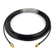 Eightwood RP-SMA Male to RP-SMA Female Bulkhead Mount RG174 WiFi Antenna Extension Coaxial Cable 20 feet for WiFi Router Wireless Network Card USB Adapter Security IP Camera