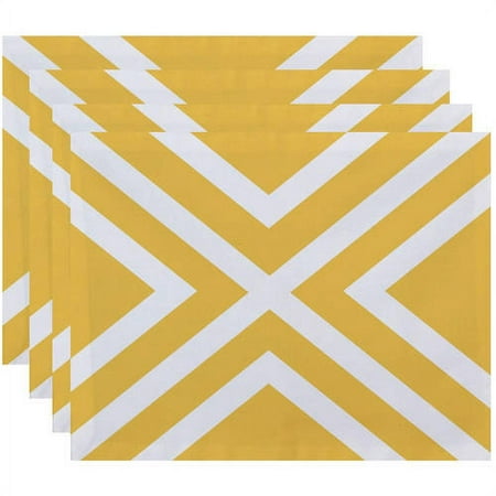 

Simply Daisy 18 x 14 X Marks the Spot Stripes Print Placemat
