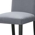 thumbnail image 4 of Benzara Fabric Upholstered Wooden Dining Chair with Scalloped Back, Set of 2, Gray, 4 of 5