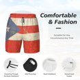thumbnail image 3 of Mens Swim Trunks Puerto-Rico-Flag Quick Dry Board Shorts with Compression Liner, 3 of 6