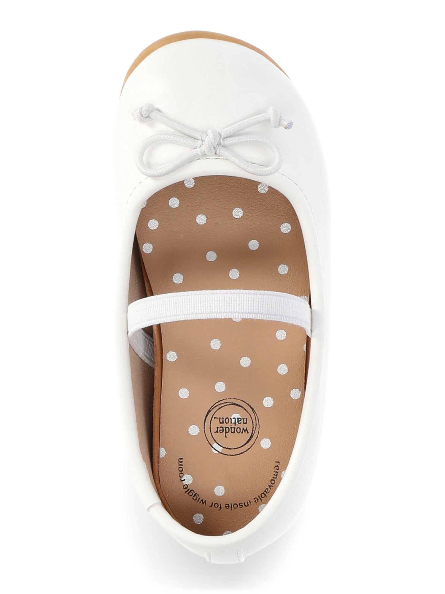 Wonder Nation Girls Bow Ballet Flats
