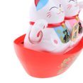 thumbnail image 4 of Figura gemela de Maneki Neko del plástico Figura de la mano que sacude el ornamento afortunado del coche del gato D Sunnimix Swing Figure Doll Toy, 4 of 8