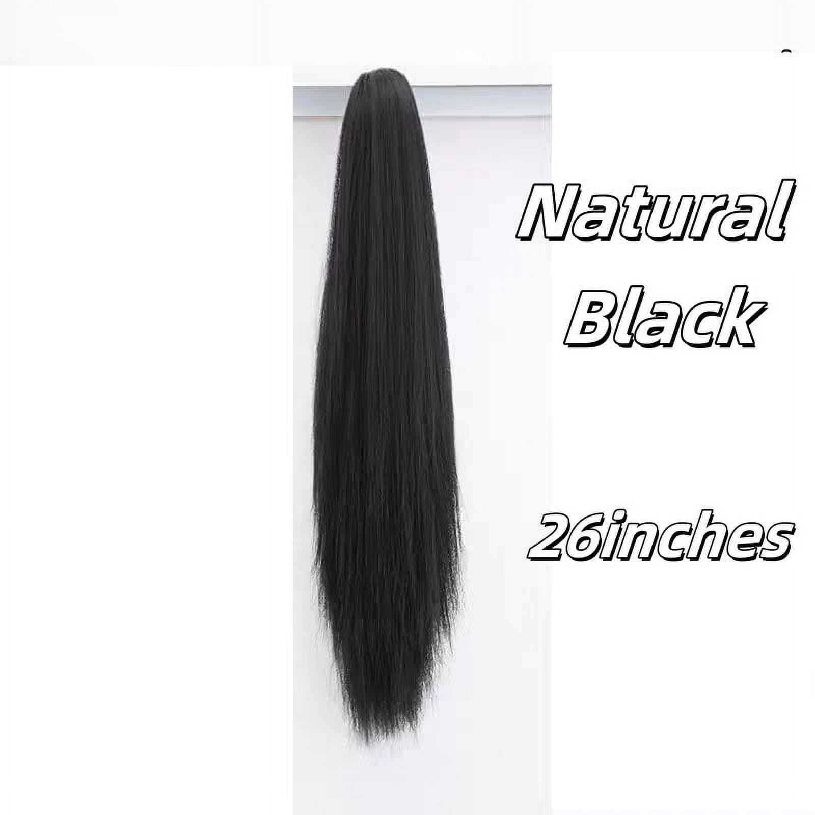 Synthetic Wig, ponytail clip, extra long temperament, natural long hair, ultra light and high ponytail, long straight hair