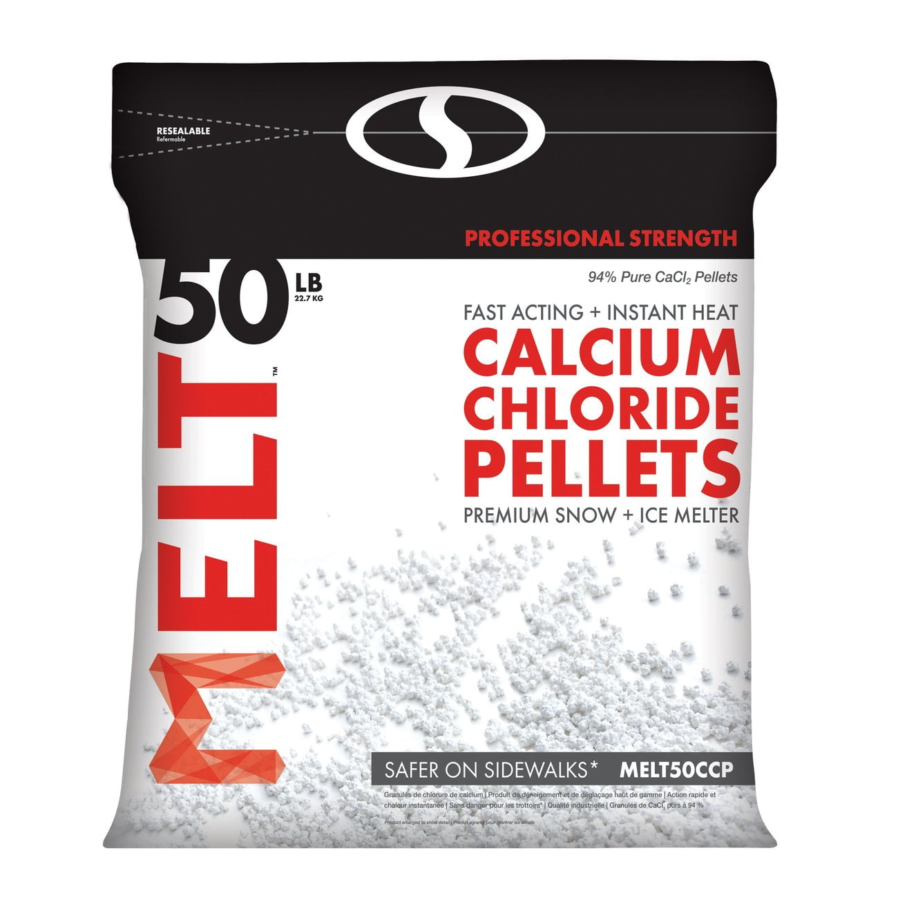 Snow Joe MELT50CCP 50-LB Professional Strength Calcium Chloride Pellets