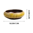 thumbnail image 3 of Dtchengua 7 Inch Ceramic Bonsai Pots with Drainage Hole, Shallow Planter for Indoor Outdoor, Round Planter, Cactus Pot, Office Decor for Plant Lovers,Yellow, 3 of 6