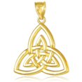 thumbnail image 1 of Dije Claddagh de Oro 14k con Encanto Celta Triquetra, 1 of 4