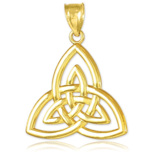 Dije Claddagh de Oro 14k con Encanto Celta Triquetra