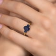 thumbnail image 4 of Gem Stone King 10K Yellow Gold Blue Sapphire Engagement Ring for Women | 2.90 Cttw | Oval 9X7MM | Gemstone September Birthstone | Size 6, 4 of 6