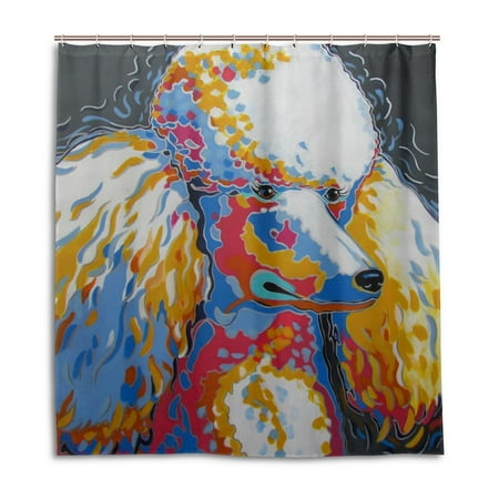 Popcreation Poodle Shower Curtain Waterproof Bathroom Popcreation Poodle Shower Curtain Waterproof Bathroom 60x72 Inches Com
