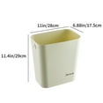 thumbnail image 3 of Meitianfacai Rectangular Open Top Waste Bin Suitable For Home Bathroom Kitchen Bedroom Office Waste Bin Modern Design Plastic Waste Bin, 3 of 7