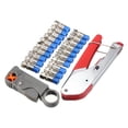 thumbnail image 2 of Outil de Sertissage, 22PCs Compression Outil Kit Câble Sertisseur Multifonctions Sertisseur Coaxial F Tête Outil Décapant Fil Ensemble, Décapants de Fil, 2 of 8