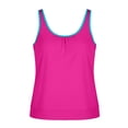 thumbnail image 3 of Fmbrln Tankini Tops for Women Fashion Built in Bra Adjustable Strap Blouson Swimsuits Tops Casual Loose Fit Solid Bathing Suits Tops, 3 of 8