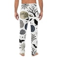 thumbnail image 5 of GrmtClth Halloween Print Men Sleep Bottoms Spooky Halloween Crow Tree Graphic Pajama Pants Elastic Pocket Loungewear Joggers Dark Green S, 5 of 5