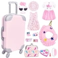 thumbnail image 1 of Set de accesorios para muñecas BNUZEIYI de 18 pulgadas con funda de viaje, 17 piezas, 1 of 7