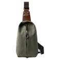 thumbnail image 1 of Hukapapa Bolso de Lona de Ocio Bolso Colgado en el Pecho-Cartero Estudiante Simple Bolso Masculino Colgado hacia atrásVerde, 1 of 5