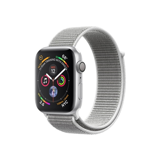 apple watch s4 gps 44mm silver seashell sport loop mu6c2wb
