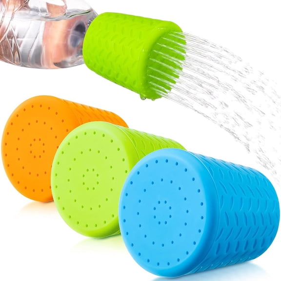 mdesiwst Bottle Cap Shower Sprinkler Portable Silicone Pet Shower Head Bottle Cap Sprinkler Nozzle Fits 0.5-2L Bottles for Outdoor Pet Cleaning Watering Gardening