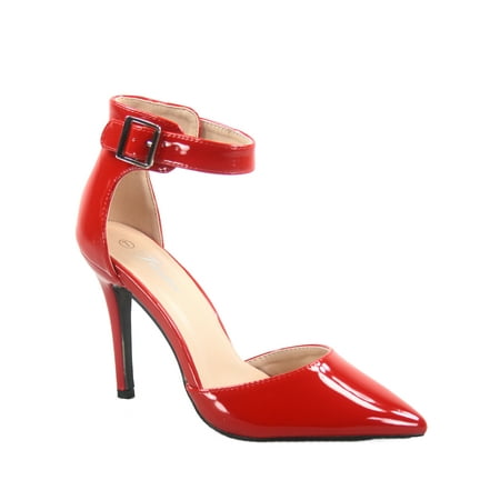 

Women s Fashion Ankle Strap Buckle Slip On Pointy Toe Stiletto Pumps Shoes