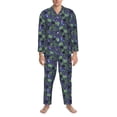 thumbnail image 3 of Daiia Magic Toads in Hats for Men's Long-Sleeved Pajama Set – Soft & Comfortable Sleepwear Button-Up Pajamas Cozy Lounge Wear-X-Large, 3 of 7