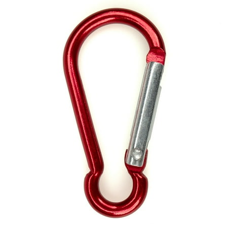 Paracord Planet Spring Opening Carabiners – Aluminum EDC Accessory Clips – 6 Vibrant Colors – Red 25 Pack