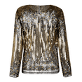 thumbnail image 3 of PrettyGuide Women's Sequin Blouse See Through Party Tops Beaded Sparkly Shirts, 3 of 5