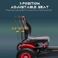 thumbnail image 4 of Aosom Kart à Pédales pour Enfants avec Siège Ajustable, Roues en Caoutchouc, Rouge, 4 of 10
