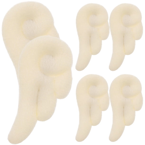 3 pares Alas de ángel Horquillas Pinzas para el cabello de cuero de dibujos animados lindos Abrazaderas antideslizantes Adorno de tocado encantador para niña (Patrón de ángulo blanco)