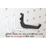 75-Pack Black Plastic Pegboard Hooks - 2 Inch For Tool & Jewelry Organization (Fits 1/4" Holes)