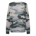 thumbnail image 5 of CEHVOM T-shirt à Manches Longues Col Rond pour Femmes Chandail en Molleton Blouse Décontractée Pull Tops, 5 of 5