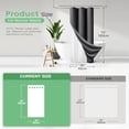 thumbnail image 2 of Stall Shower Curtain and Liner Set - 36 x 72 inch Half Waffle Fabric, Narrow Waterproof Clear Liner, Heavy Duty Weighted Hotel Luxury Shower Curtains for Bathroom with 6 Hooks, Charcoal Grey, 2 of 9