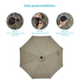 thumbnail image 3 of CHYVARY 9ft LED Patio Umbrella Market Outside Table Umbrella for Deck, Poolside and Patio, Taupe, 3 of 8