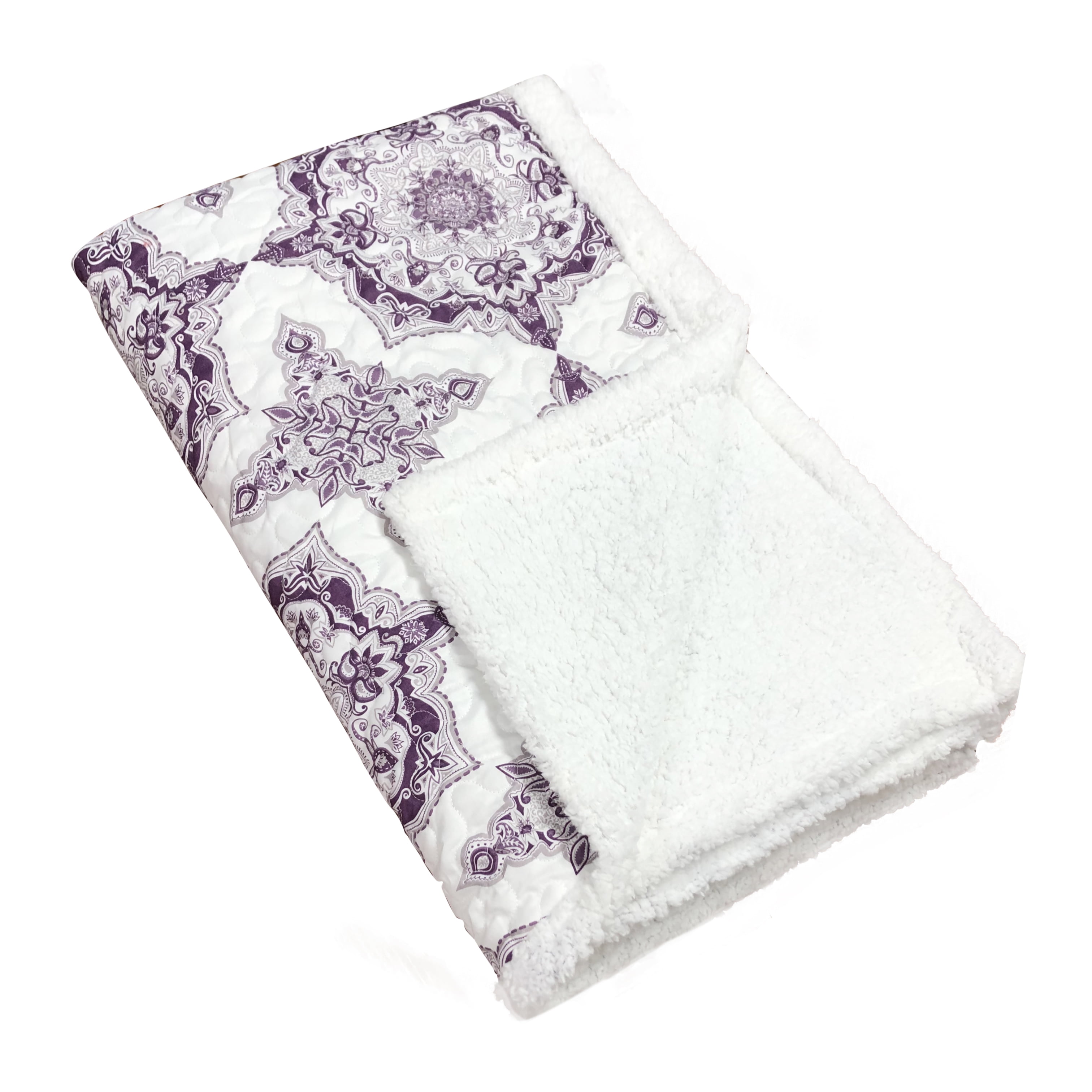 Dustin Purple Sherpa Throw