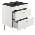 thumbnail image 3 of Modway Daybreak 24" Rubberwood MDF Particleboard Bathroom Vanity - White/Black, 3 of 10