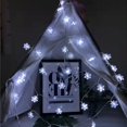 thumbnail image 3 of Qoosea 100 LED Christmas Snowflake String Lights, 39 ft Christmas Lights Fairy Light Waterproof for Indoor Outdoor Holiday Wedding Party, Xmas Tree, New Year, Garden Decorations (White), 3 of 7