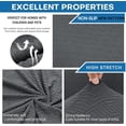 thumbnail image 2 of Thick Velvet Sofa Covers Couch Covers for 3 Cushion Couch Sofa High Stretch Slipcovers Furniture Protector Form Fit Luxury Couch Cover for Dogs- dark gray, 2 of 5