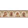 thumbnail image 2 of Épouvantail Pommes de Maïs Tournesols Beige Papier Peint Bordure Rétro Design, Rouleau 15' x 6,25'', 2 of 3