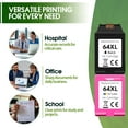thumbnail image 6 of 64 XL 64XL Ink Cartridge Compatible for HP 64 Ink Cartridges for HP Envy Photo 7855 7858 7155 6252 7800 7100 Envy Inspire 7255e 7955e 7958e 7900e Tango Series Printer (Black, Tri-Color) 2-Pack, 6 of 10