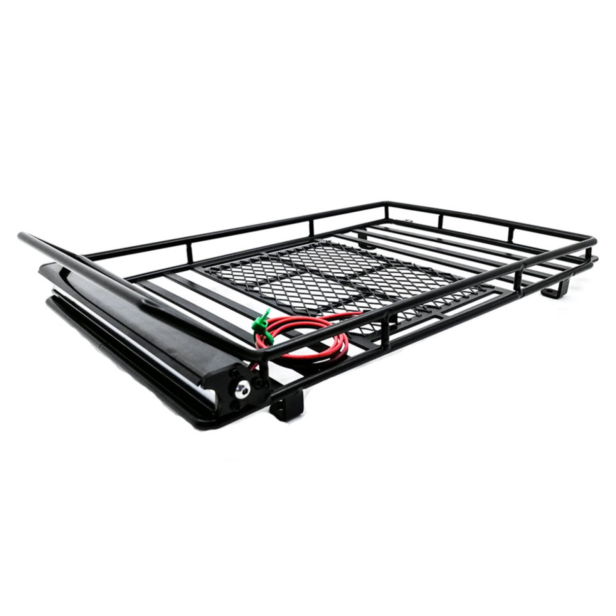 Openuye Roof Rack Luggage Carrier with LED Spotlight Bar for 1/10 RC