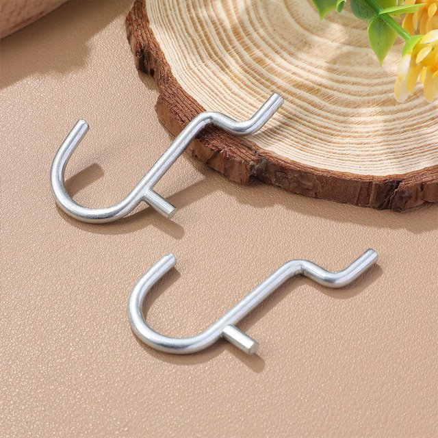 OUNONA 10pcs Wire Shelf Hooks Silver Heavy Duty Design for Pegboard Accessories in Professional Workspaces