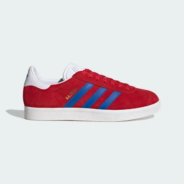 Size 10- Ad-id-as Originals Men's Gazelle Shoes, Better Scarlet/Blue.